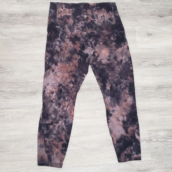 Lululemon Unlimit High-Rise Tight 25" Keyhole Diamond Dye Graphite Grey Pink - Picture 7 of 16